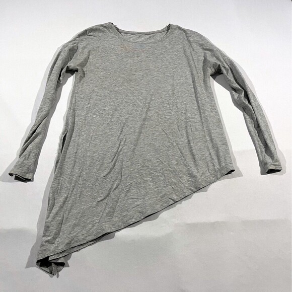 LULULEMON To The Point Long Sleeve Gray Asymmetrical Tie T-Shirt Top Sz 6 - Picture 1 of 8